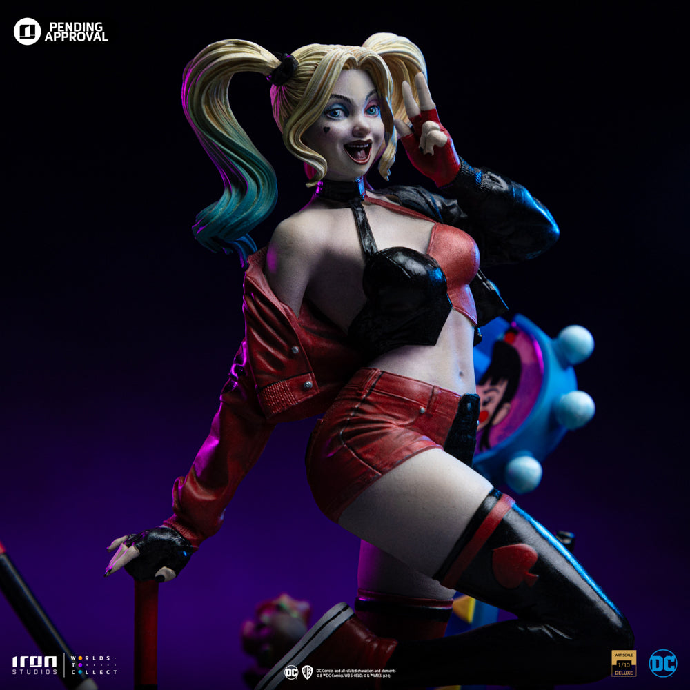 Estátua Arlequina Deluxe Gotham City Sirens - DC Comics - Art Scale 1/10 - Iron Studios