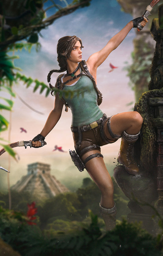 Estátua Lara Croft Deluxe - Tomb Raider - Art Scale 1/10 - Iron Studios