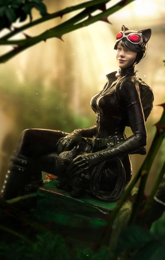 Estátua Mulher Gato Deluxe Gotham City Sirens - DC Comics - Art Scale 1/10 - Iron Studios