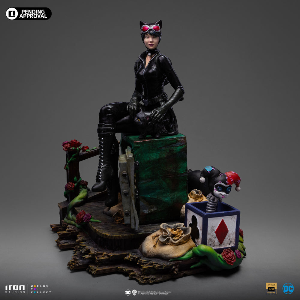 Estátua Mulher Gato Deluxe Gotham City Sirens - DC Comics - Art Scale 1/10 - Iron Studios