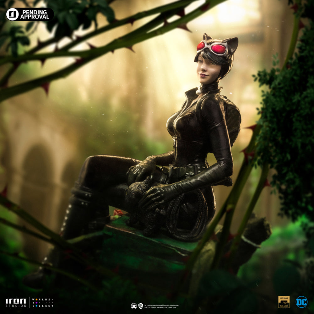 Estátua Mulher Gato Deluxe Gotham City Sirens - DC Comics - Art Scale 1/10 - Iron Studios