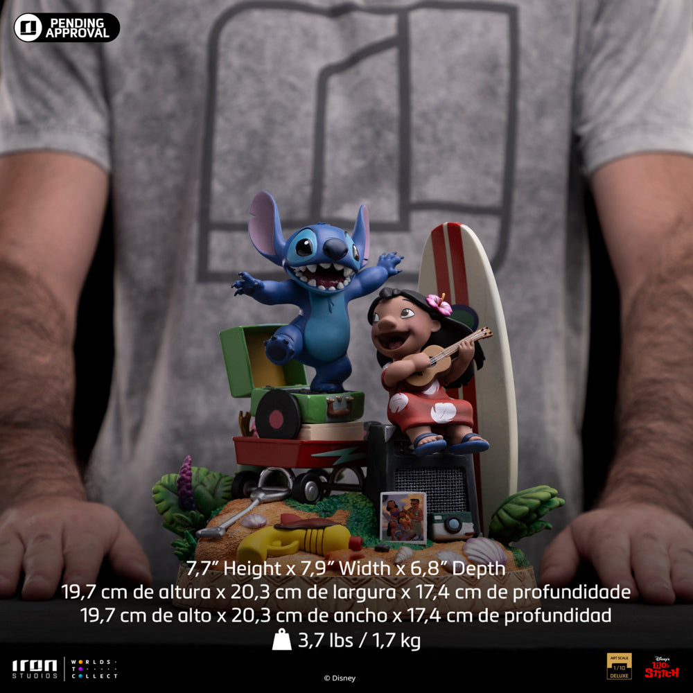 Estátua Lilo & Stitch Deluxe - Disney Classics - Art Scale 1/10 - Iron Studios