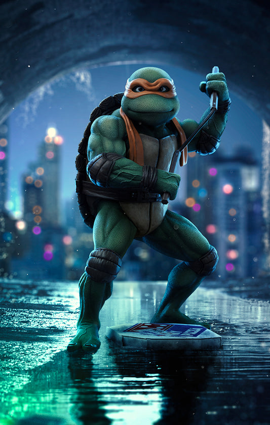 Estátua Michelangelo - TMNT Movie - Art Scale 1/10 - Iron Studios
