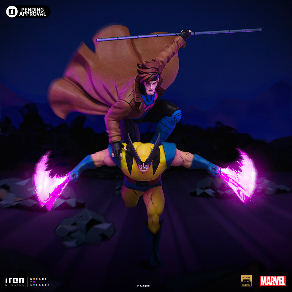 Estátua Wolverine e Gambit - X-Men 97 - Art Scale 1/10 - Iron