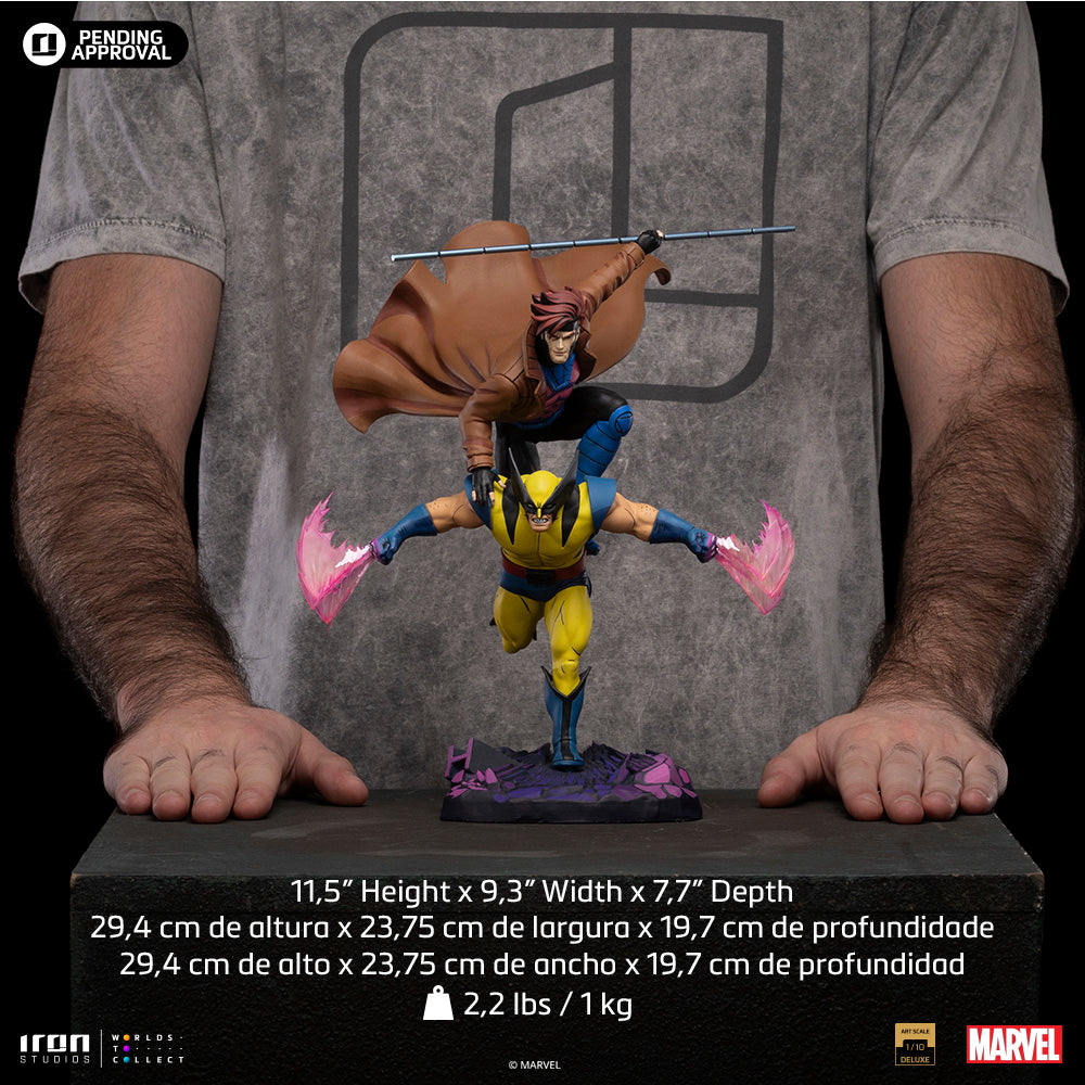 Estátua Wolverine e Gambit - X-Men 97 - Art Scale 1/10 - Iron