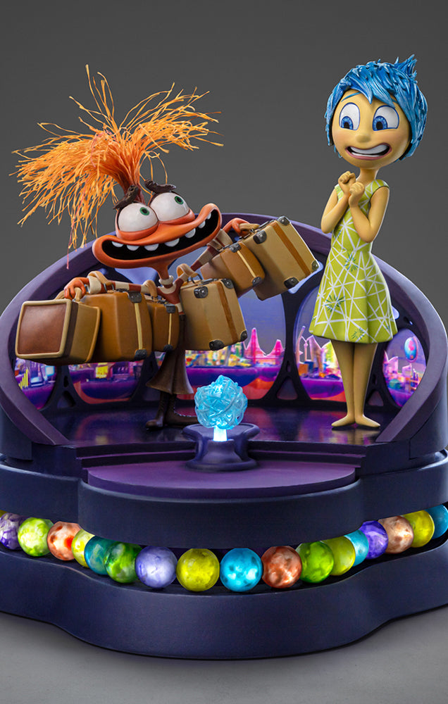 Estátua Alegria e Ansiedade Deluxe - Divertidamente 2 - Art Scale 1/10 - Iron Studios