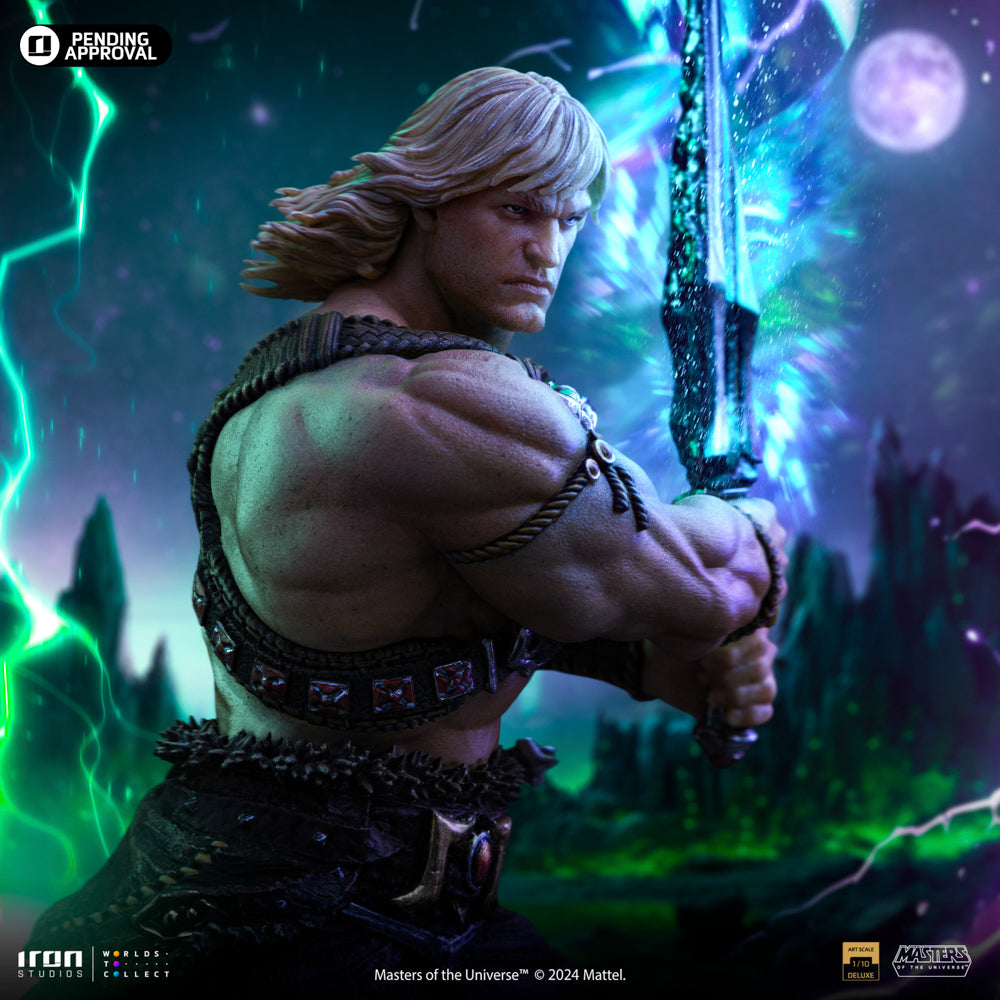 Estátua He-Man Unleashed - He-Man e os Mestres do Universo - Art Scale 1/10 - Iron Studios