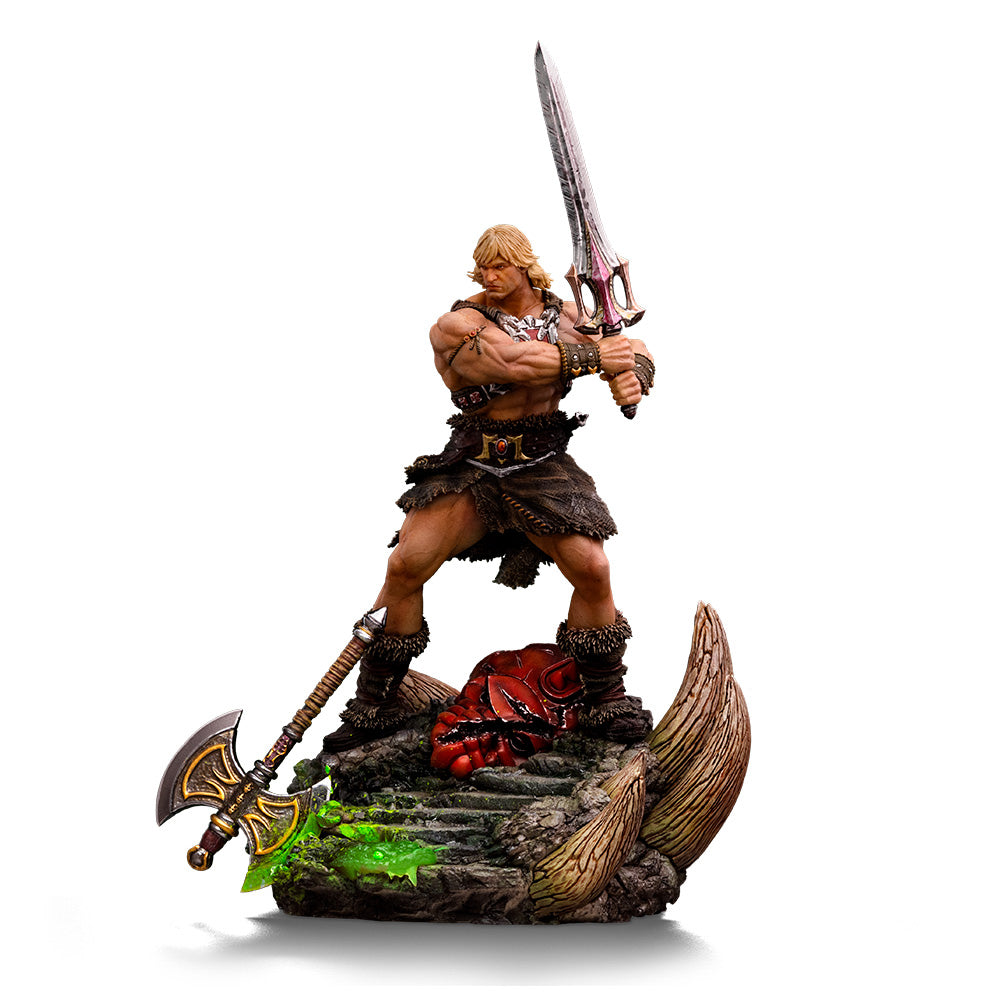 Estátua He-Man Unleashed - He-Man e os Mestres do Universo - Art Scale 1/10 - Iron Studios