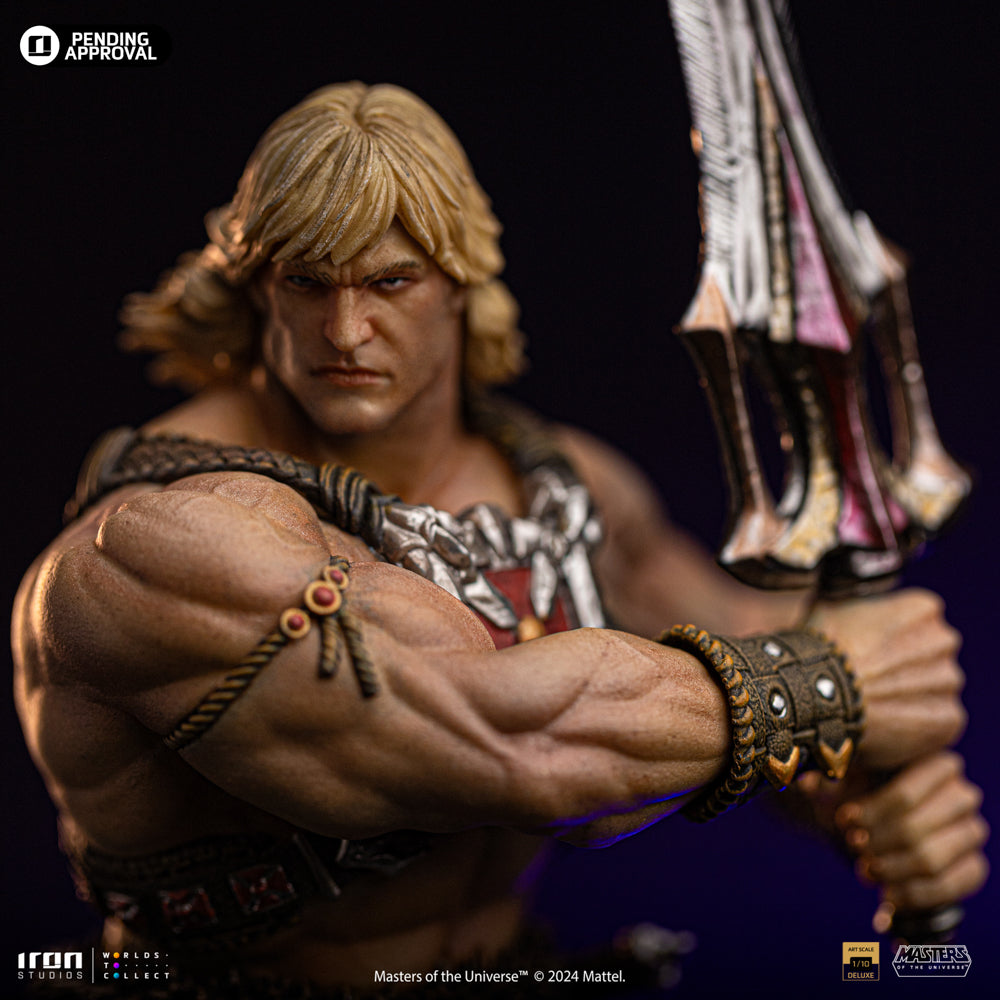 Estátua He-Man Unleashed - He-Man e os Mestres do Universo - Art Scale 1/10 - Iron Studios