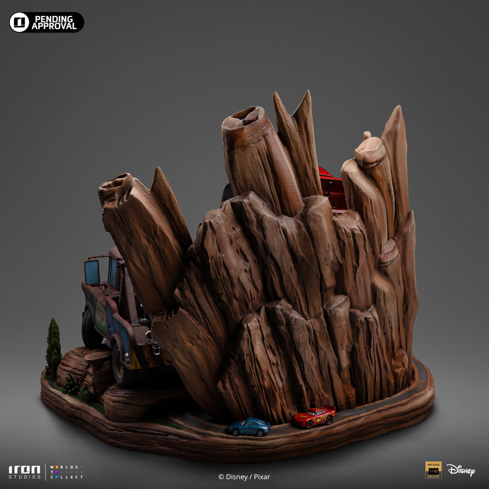 Estátua Relâmpago Mcqueen & Mate Deluxe - Carros - Art Scale 1/10 Iron Studios