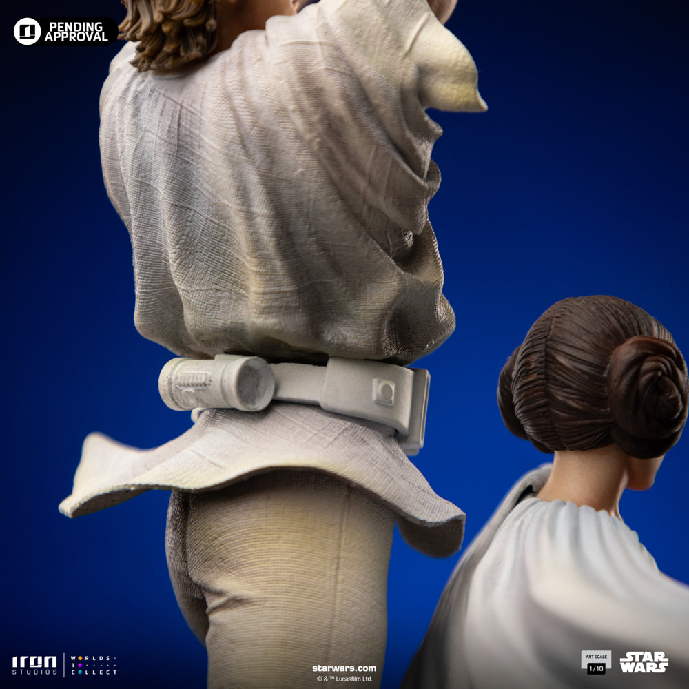 Estátua Luke and Leia Deluxe - Star Wars - Art Scale 1/10 - Iron Studios