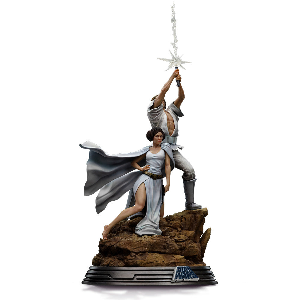 Estátua Luke and Leia Deluxe - Star Wars - Art Scale 1/10 - Iron Studios
