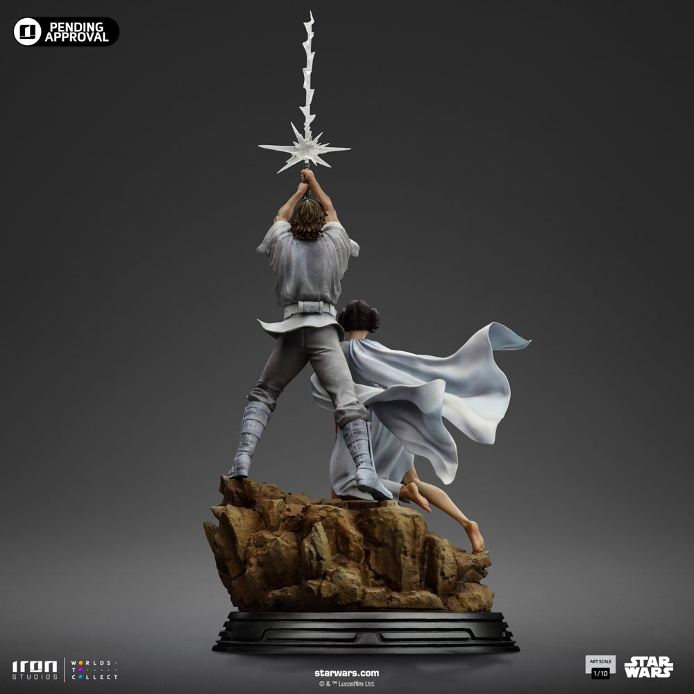 Estátua Luke and Leia Deluxe - Star Wars - Art Scale 1/10 - Iron Studios