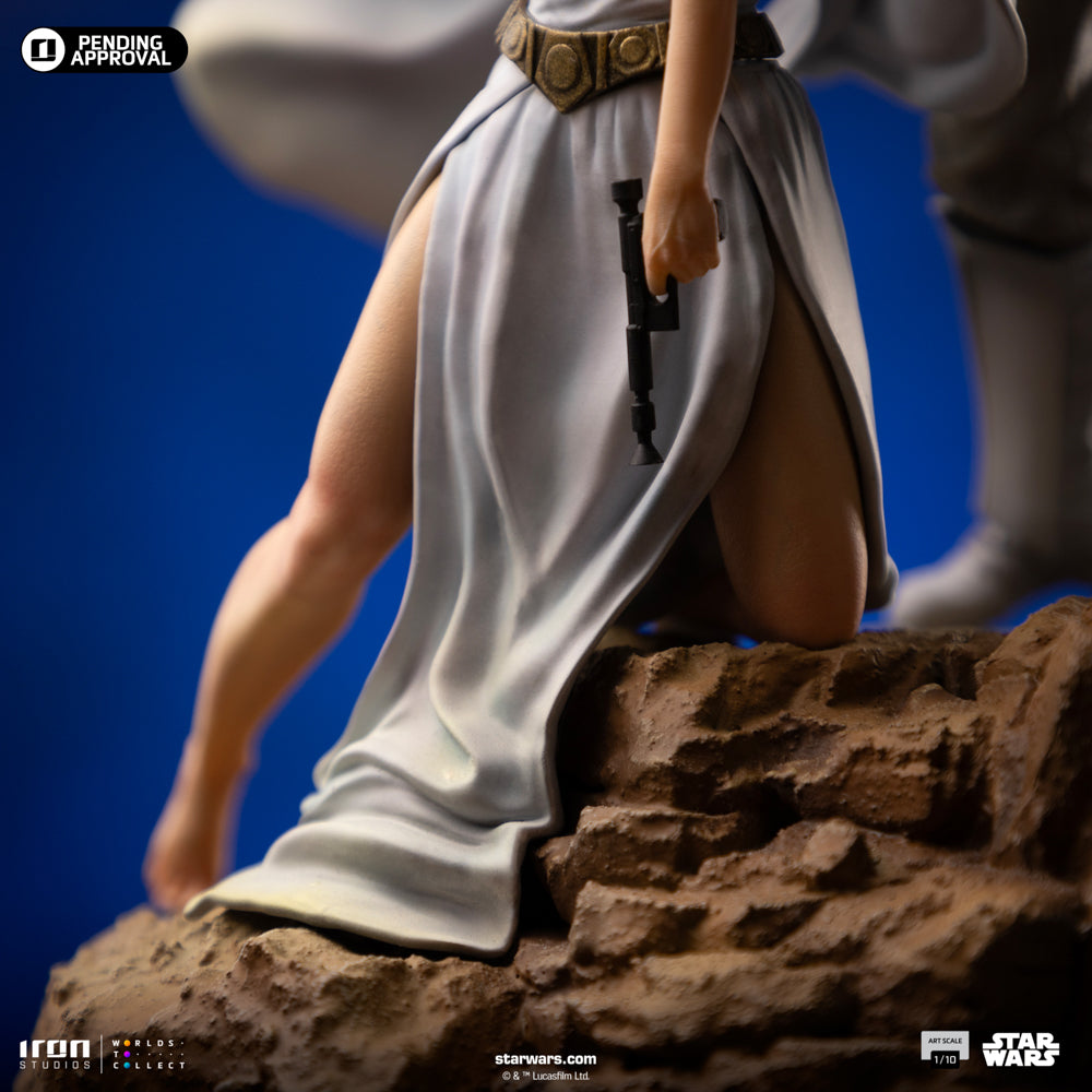 Estátua Luke and Leia Deluxe - Star Wars - Art Scale 1/10 - Iron Studios