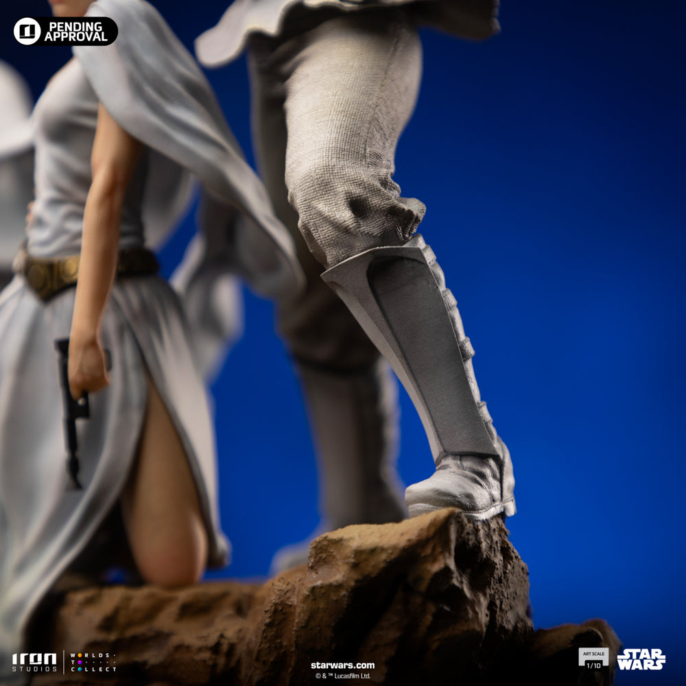 Estátua Luke and Leia Deluxe - Star Wars - Art Scale 1/10 - Iron Studios