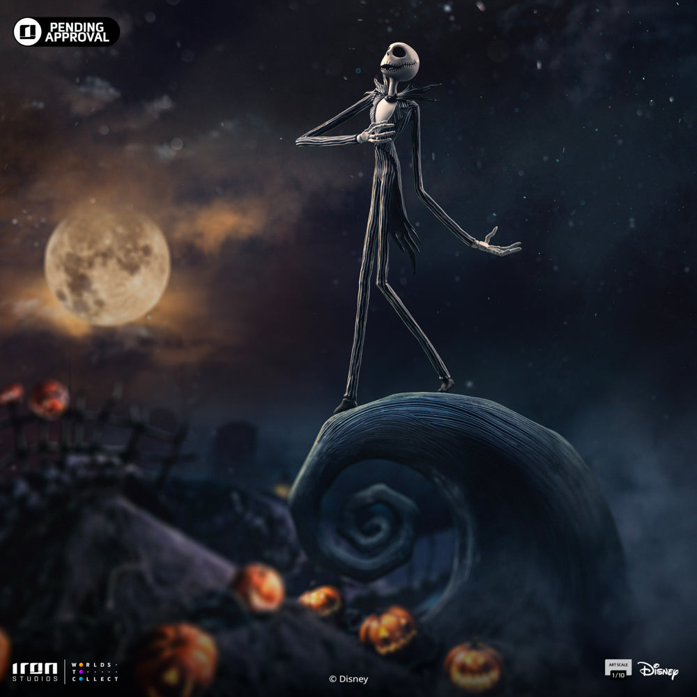Estátua Jack Skellington - Estranha Mundo de Jack  - Art Scale 1/10 - Iron Studios