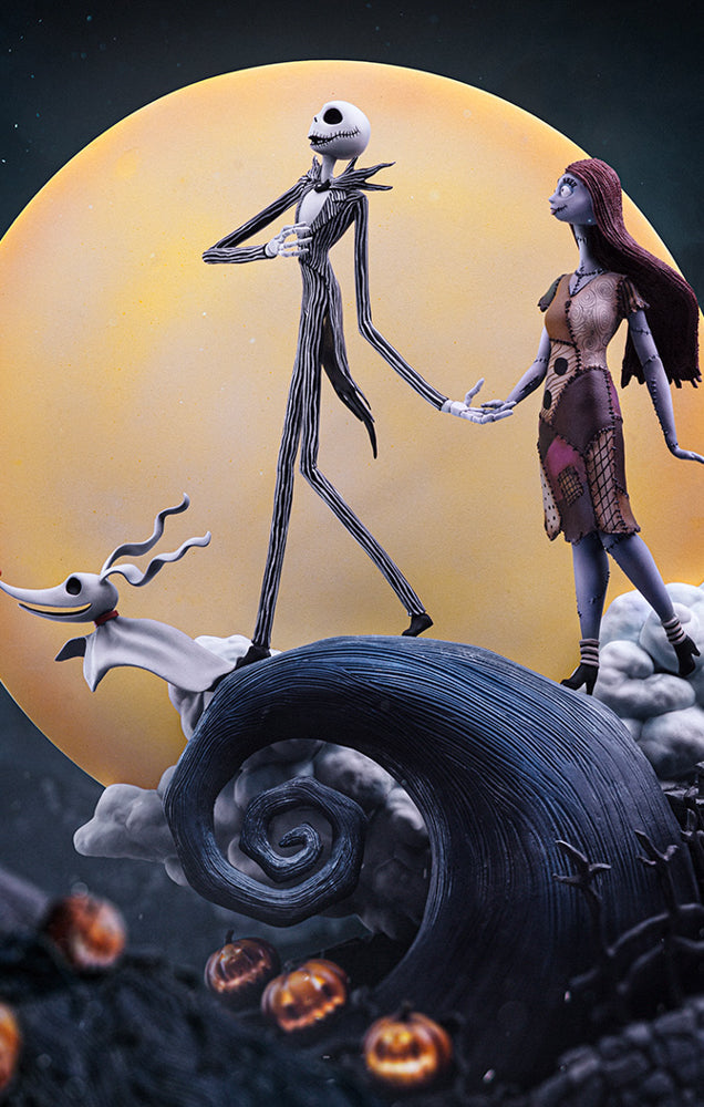Estátua Jack and Sally  Deluxe - O Estranho Mundo de Jack - Art Scale 1/10 - Iron Studios