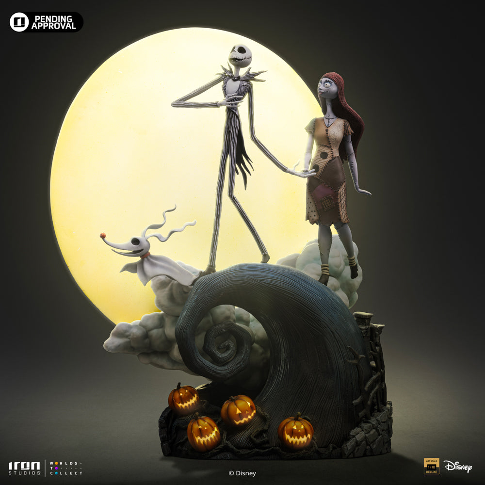 Estátua Jack and Sally  Deluxe - O Estranho Mundo de Jack - Art Scale 1/10 - Iron Studios