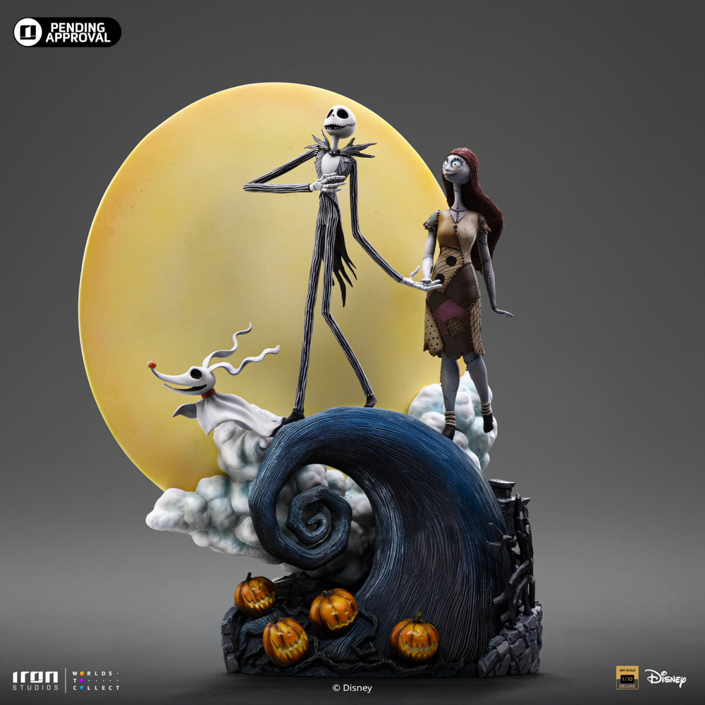 Estátua Jack and Sally  Deluxe - O Estranho Mundo de Jack - Art Scale 1/10 - Iron Studios