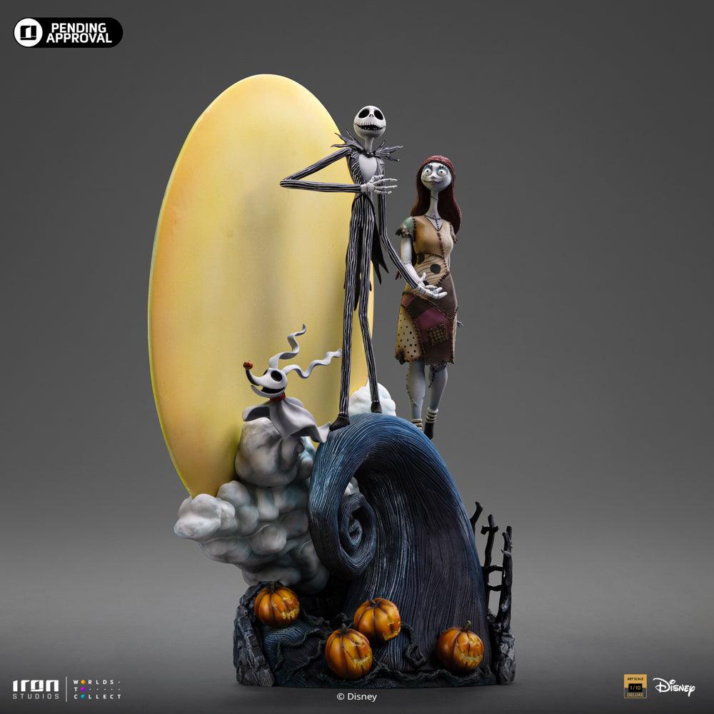 Estátua Jack and Sally  Deluxe - O Estranho Mundo de Jack - Art Scale 1/10 - Iron Studios