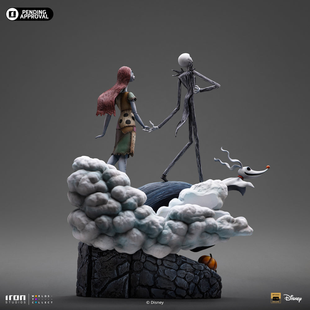 Estátua Jack and Sally  Deluxe - O Estranho Mundo de Jack - Art Scale 1/10 - Iron Studios