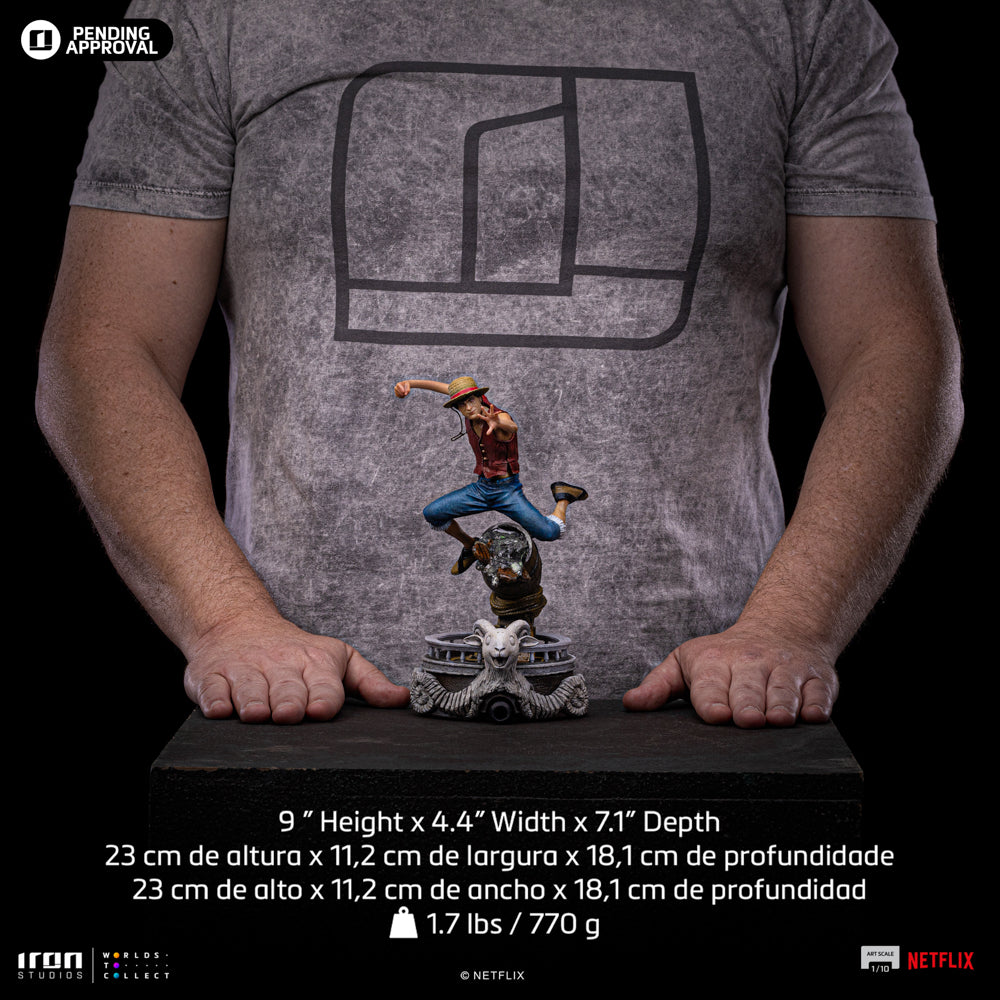 Estátua Monkey D. Luffy - One Piece Netflix - Art Scale 1/10 - Iron Studios
