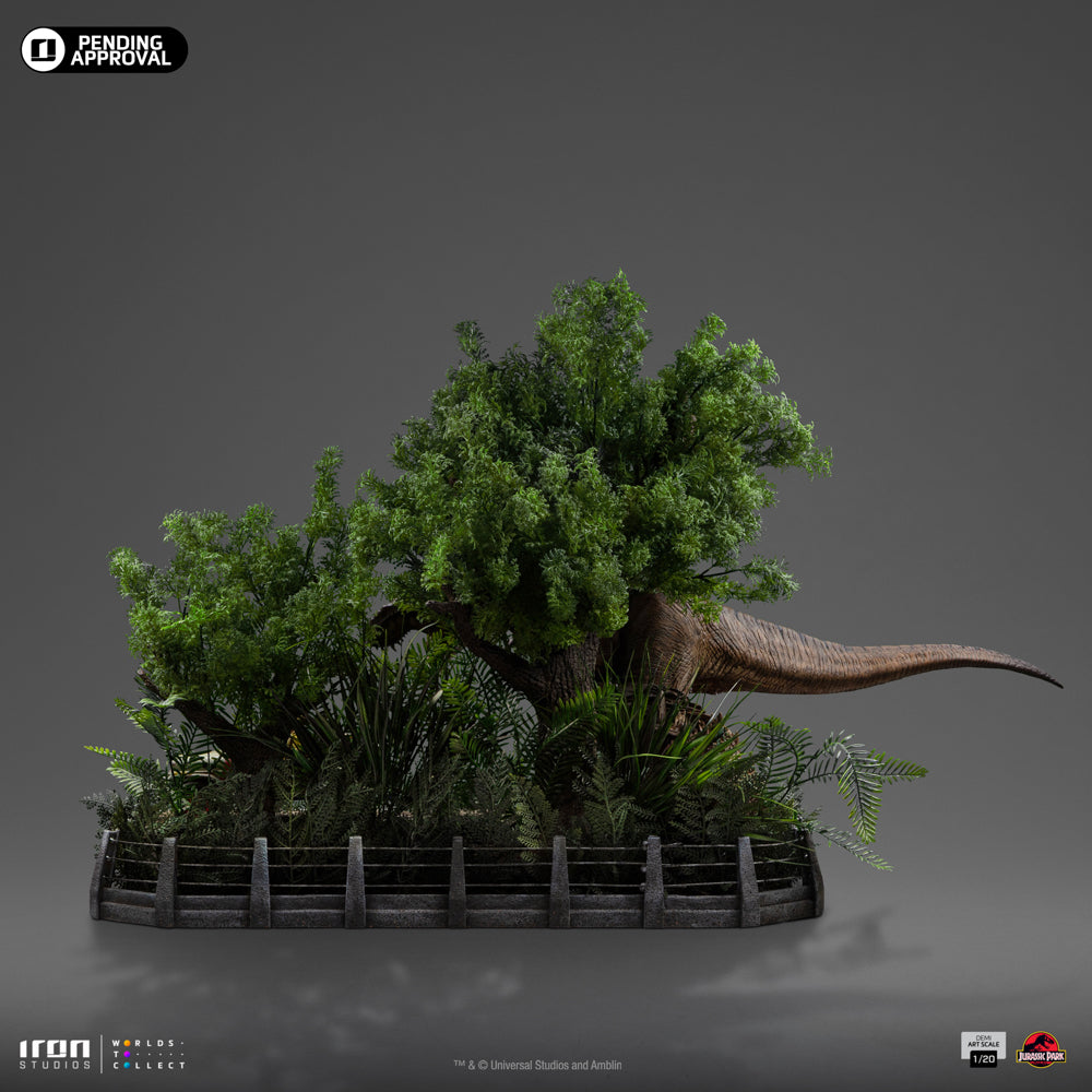 Estátua T-Rex Chase Scene - Jurassic Park - Demi Art Scale 1/20 - Iron Studios