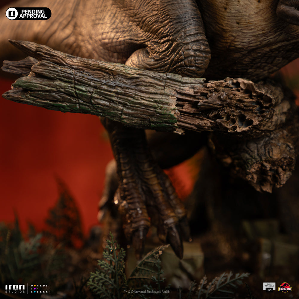 Estátua T-Rex Chase Scene - Jurassic Park - Demi Art Scale 1/20 - Iron Studios