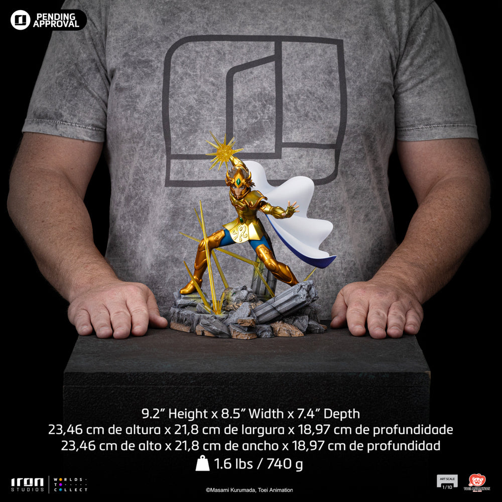 Estátua Leo Aiolia - Os Cavaleiros do Zodíaco - Art Scale 1/10 - Iron Studios