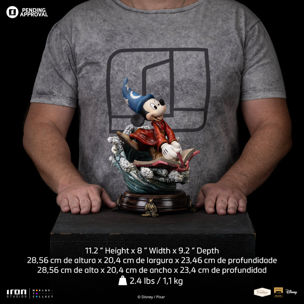 Estátua Sorcerer Mickey - Disney Classics - Vintage Collection - Iron Studios