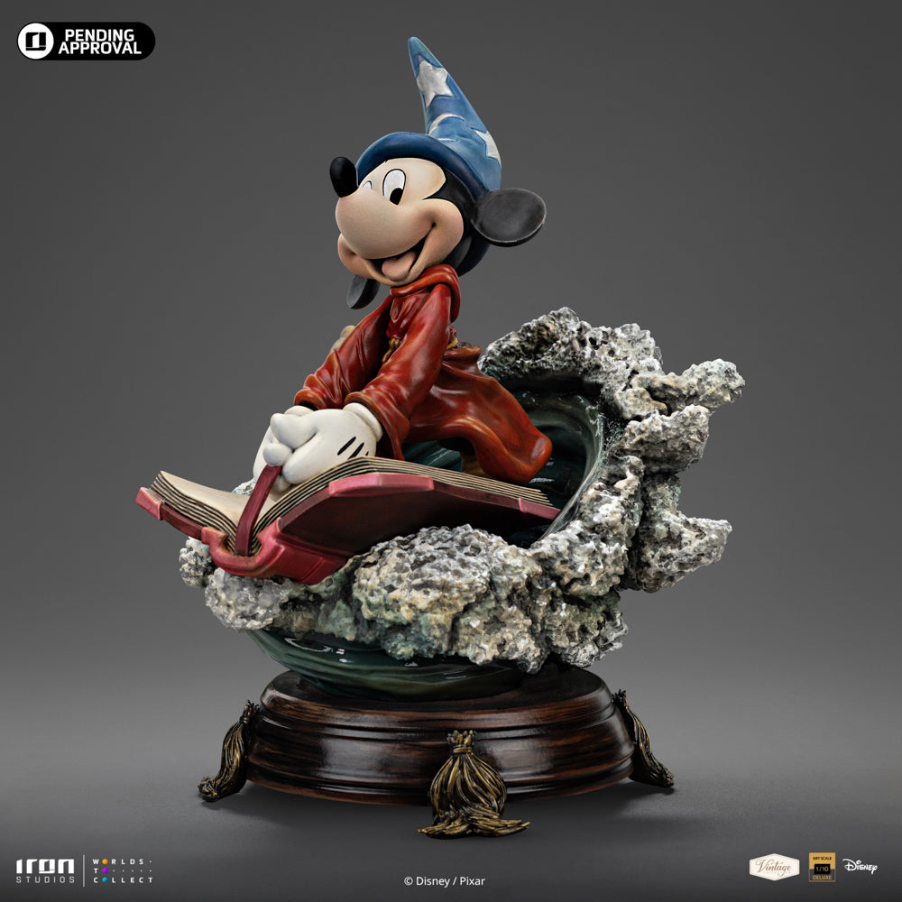 Estátua Sorcerer Mickey - Disney Classics - Vintage Collection - Iron Studios