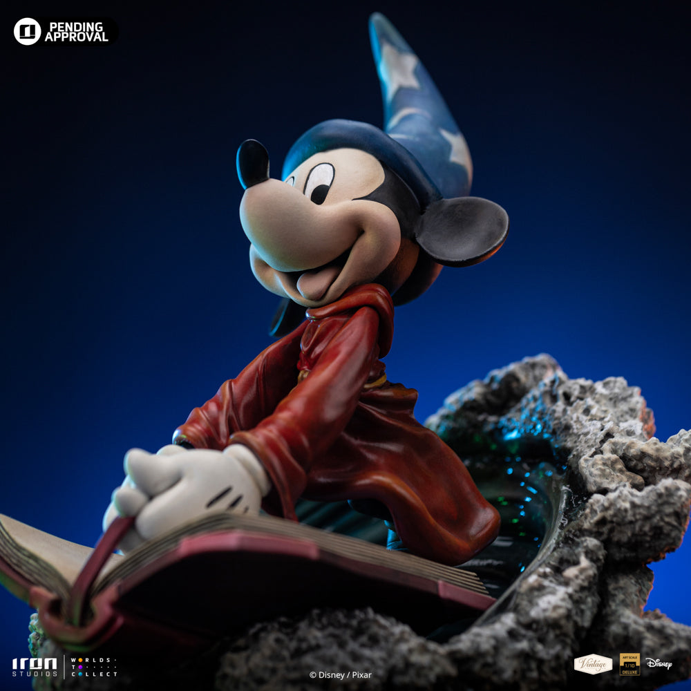 Estátua Sorcerer Mickey - Disney Classics - Vintage Collection - Iron Studios