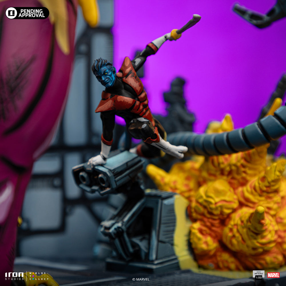 Estátua X-Men Danger Room Comics Color Variant Diorama B - X-Men - Demi Scale 1/20 - Iron Studios