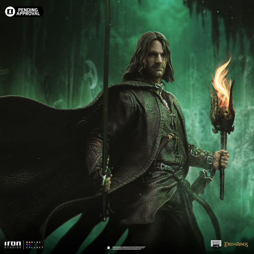 Estátua Aragorn Unleashed - O Senhor dos Anéis - Art Scale 1/10 - Iron Studios