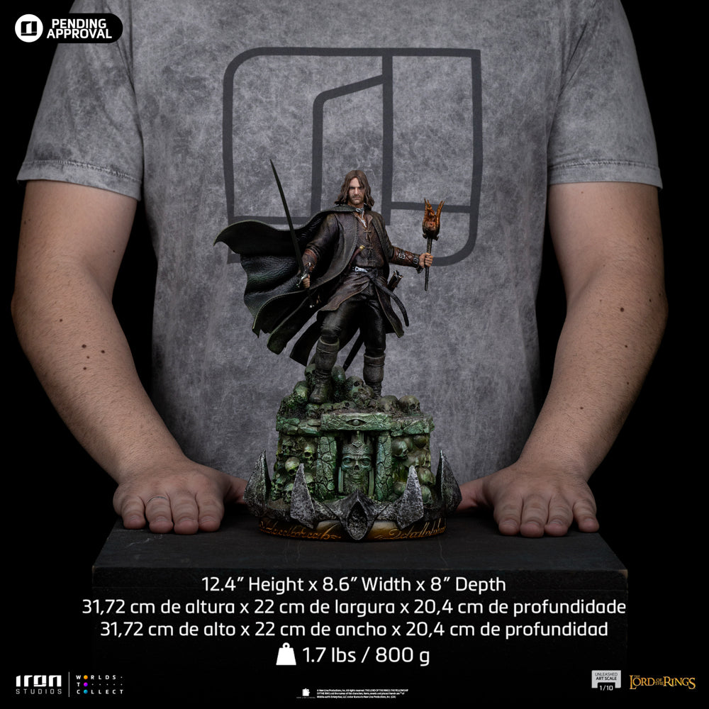 Estátua Aragorn Unleashed - O Senhor dos Anéis - Art Scale 1/10 - Iron Studios