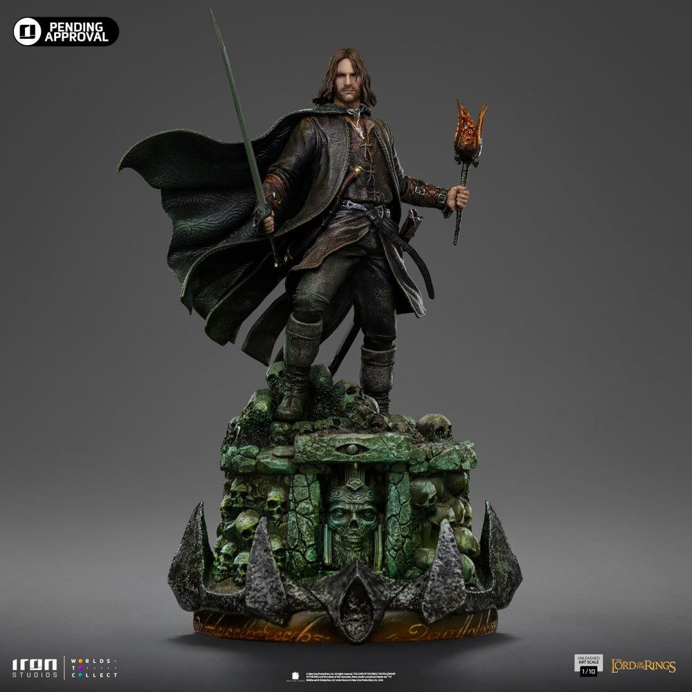 Estátua Aragorn Unleashed - O Senhor dos Anéis - Art Scale 1/10 - Iron Studios