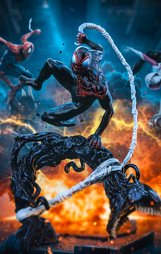 Estátua Miles Morales - Spider-Man vs Villains Diorama - BDS Art Scale 1/10 - Iron Studios