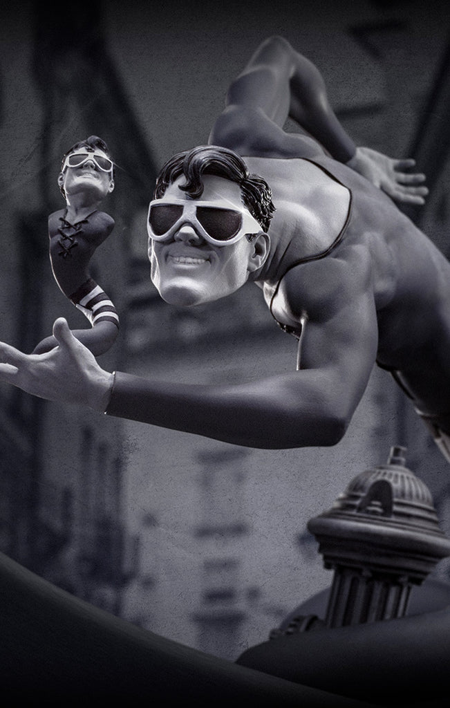 Estátua Plastic Man (B&W) Exclusive - DC Comics Series #9 - Art Scale 1/10 - Iron Studios