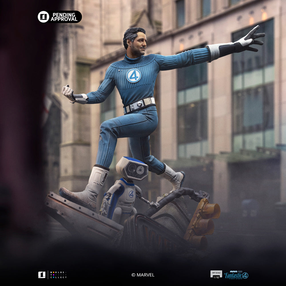 Estátua Mr. Fantastic and H.E.R.B.I.E  1/10 - Quarteto Fantástico - Art Scale 1/10 - Iron Studios