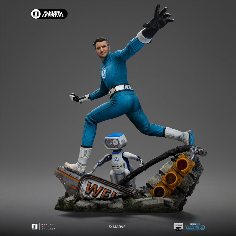 Estátua Mr. Fantastic and H.E.R.B.I.E  1/10 - Quarteto Fantástico - Art Scale 1/10 - Iron Studios