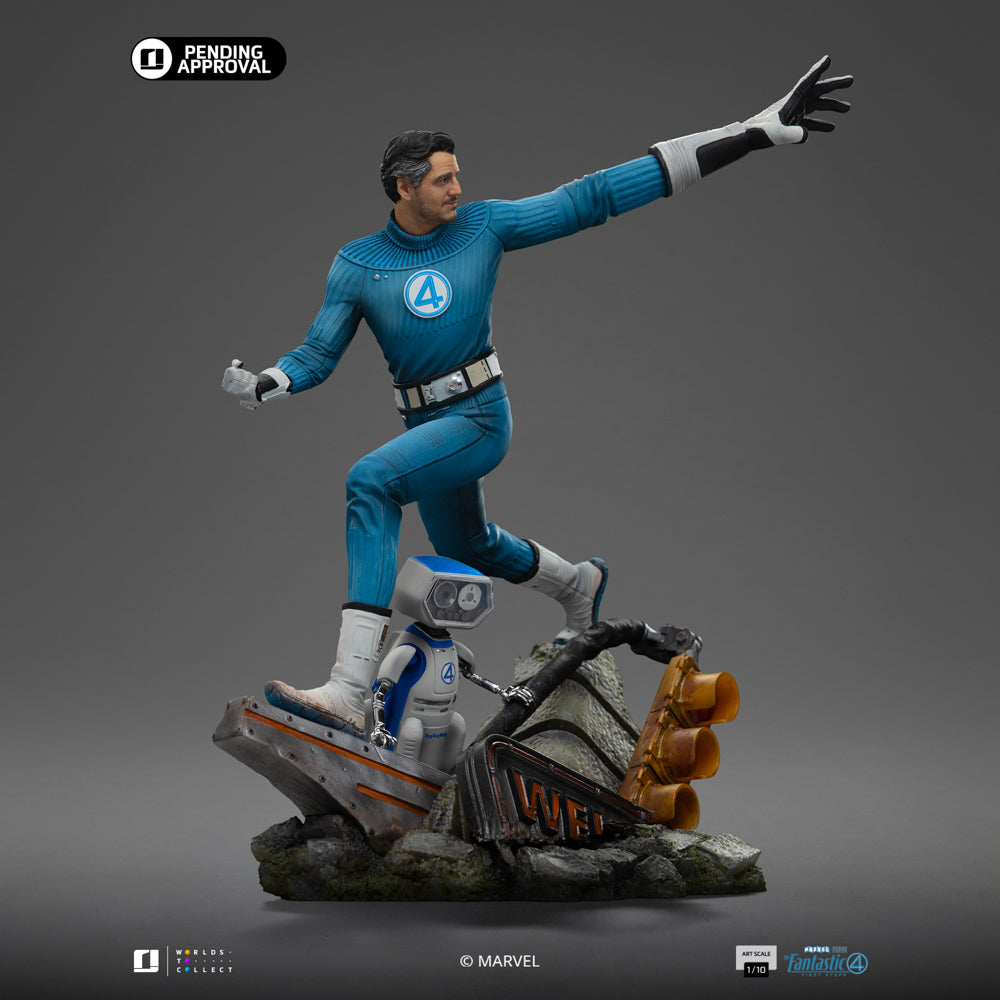 Estátua Mr. Fantastic and H.E.R.B.I.E  1/10 - Quarteto Fantástico - Art Scale 1/10 - Iron Studios