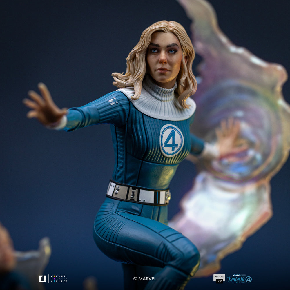 Estátua Mulher Invisivel e Franklin - Quarteto Fantástico - Art Scale 1/10 - Iron Studios