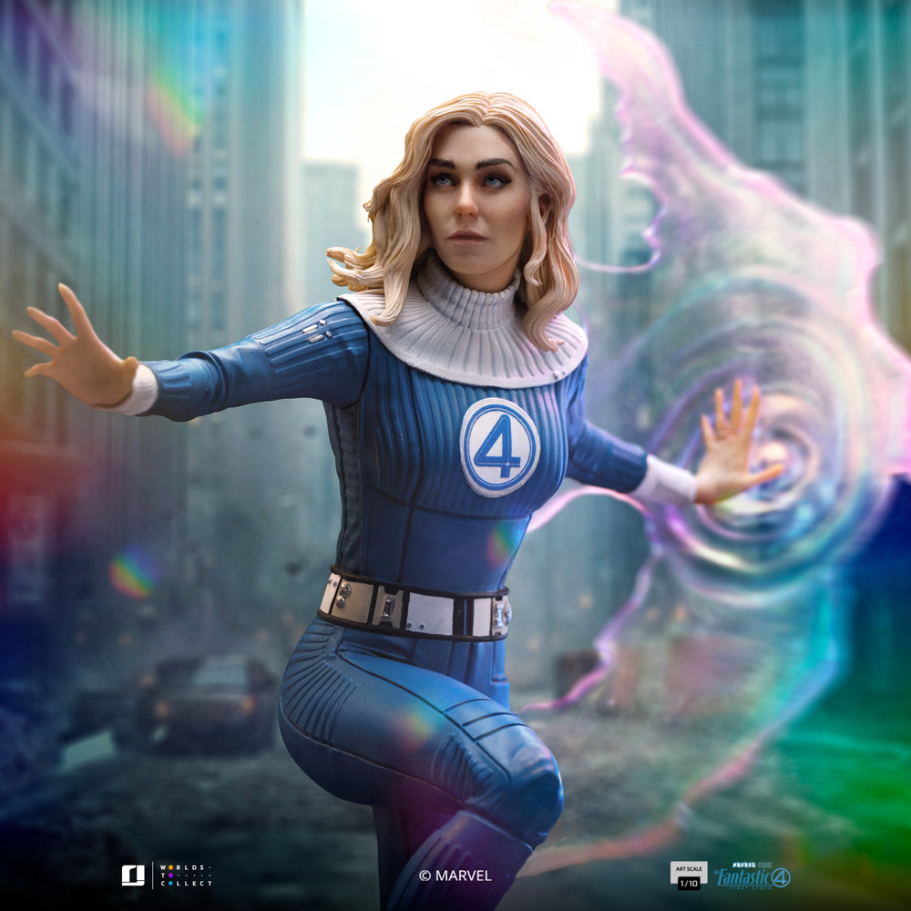 Estátua Mulher Invisivel e Franklin - Quarteto Fantástico - Art Scale 1/10 - Iron Studios