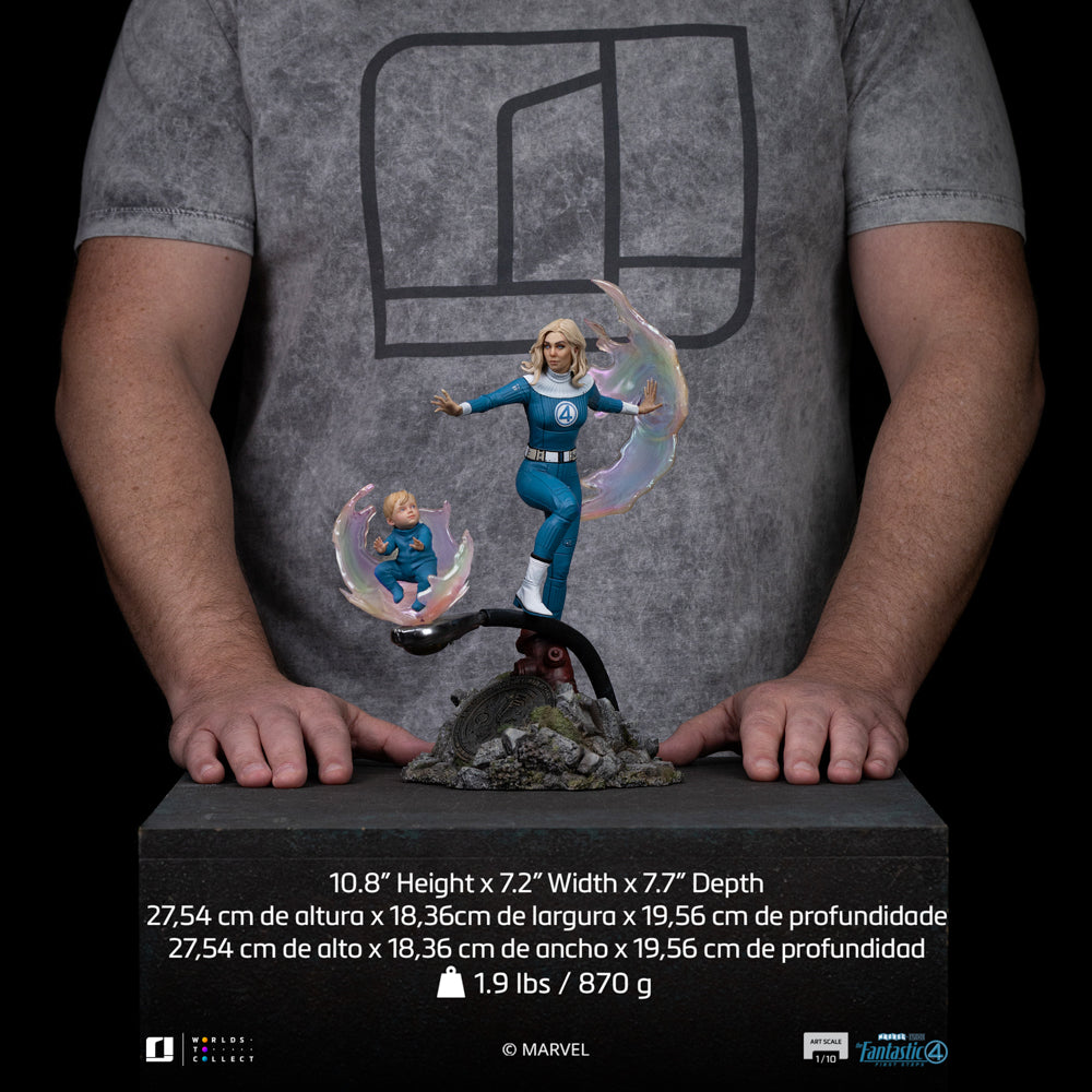 Estátua Mulher Invisivel e Franklin - Quarteto Fantástico - Art Scale 1/10 - Iron Studios