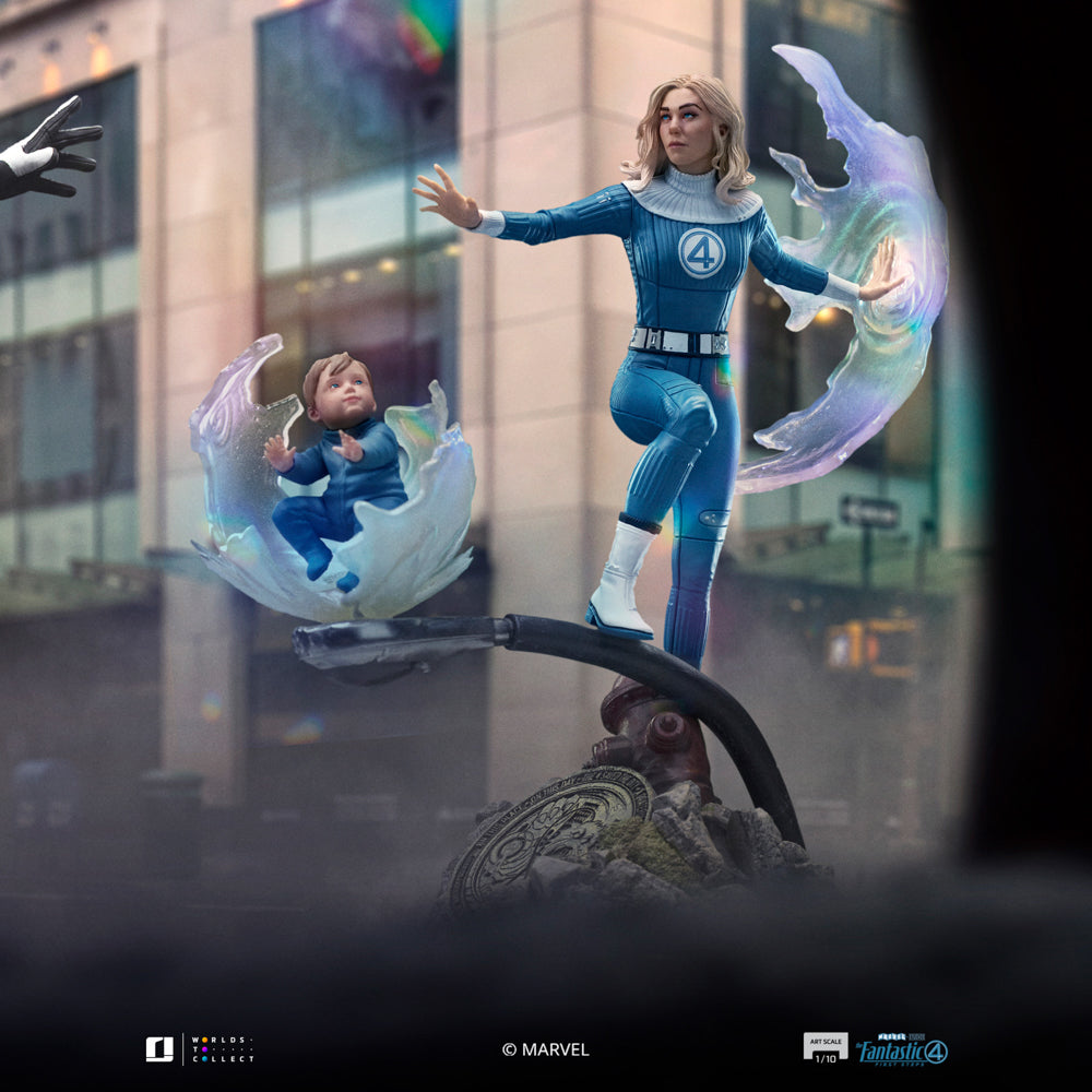 Estátua Mulher Invisivel e Franklin - Quarteto Fantástico - Art Scale 1/10 - Iron Studios