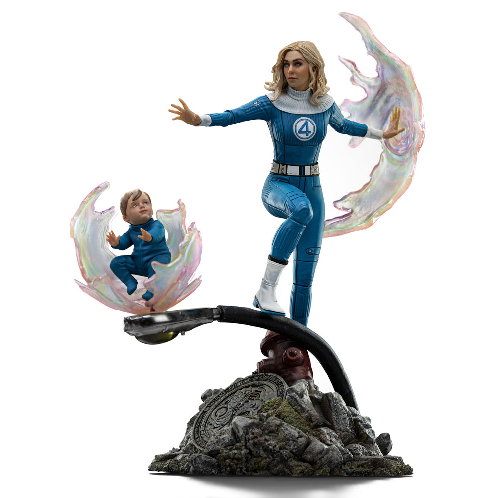 Estátua Mulher Invisivel e Franklin - Quarteto Fantástico - Art Scale 1/10 - Iron Studios
