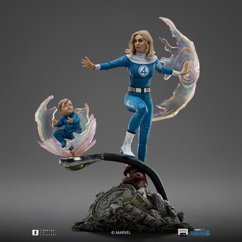 Estátua Mulher Invisivel e Franklin - Quarteto Fantástico - Art Scale 1/10 - Iron Studios