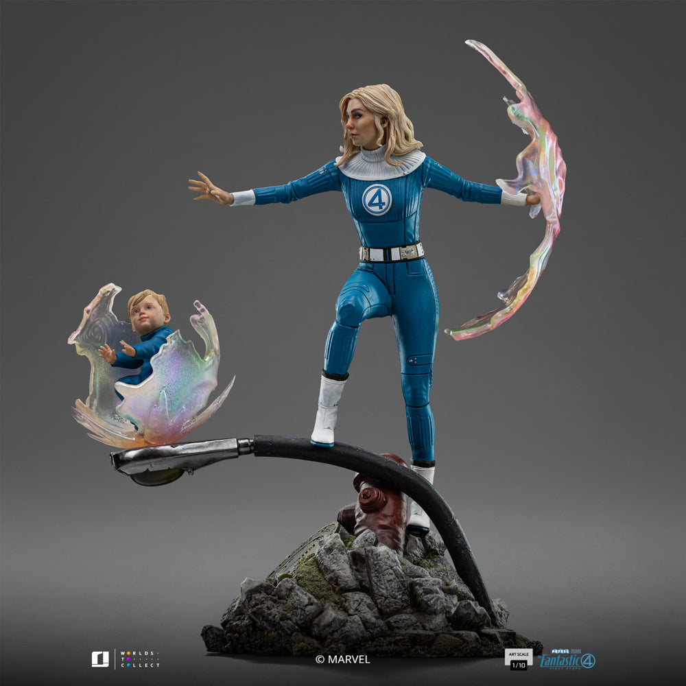 Estátua Mulher Invisivel e Franklin - Quarteto Fantástico - Art Scale 1/10 - Iron Studios