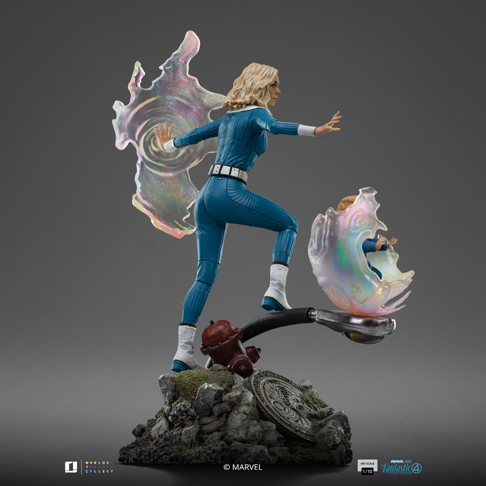 Estátua Mulher Invisivel e Franklin - Quarteto Fantástico - Art Scale 1/10 - Iron Studios