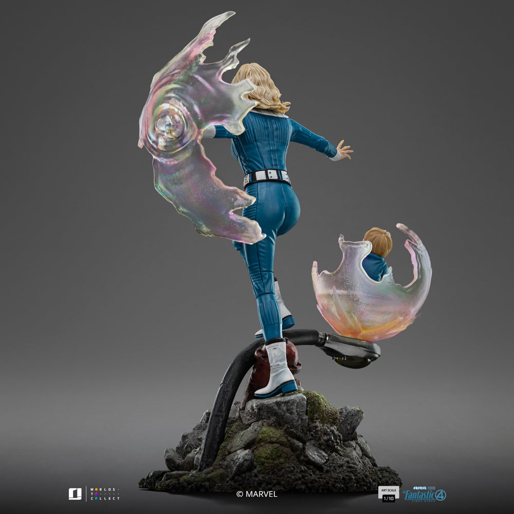 Estátua Mulher Invisivel e Franklin - Quarteto Fantástico - Art Scale 1/10 - Iron Studios